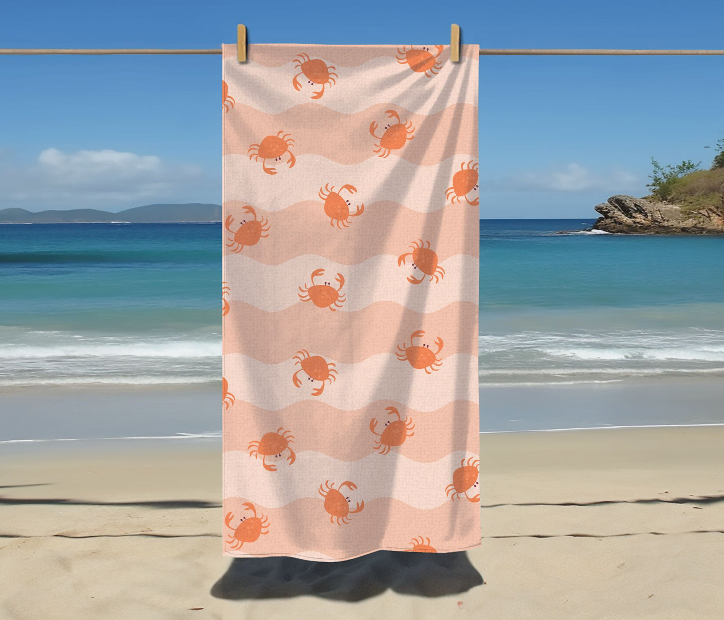 Aqua Pincher Beach Towel