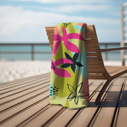 Abstract Pink Beach Towel