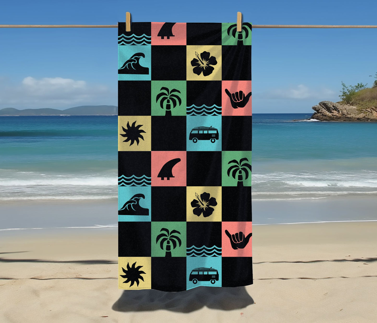 Wave Rider Beach Towel