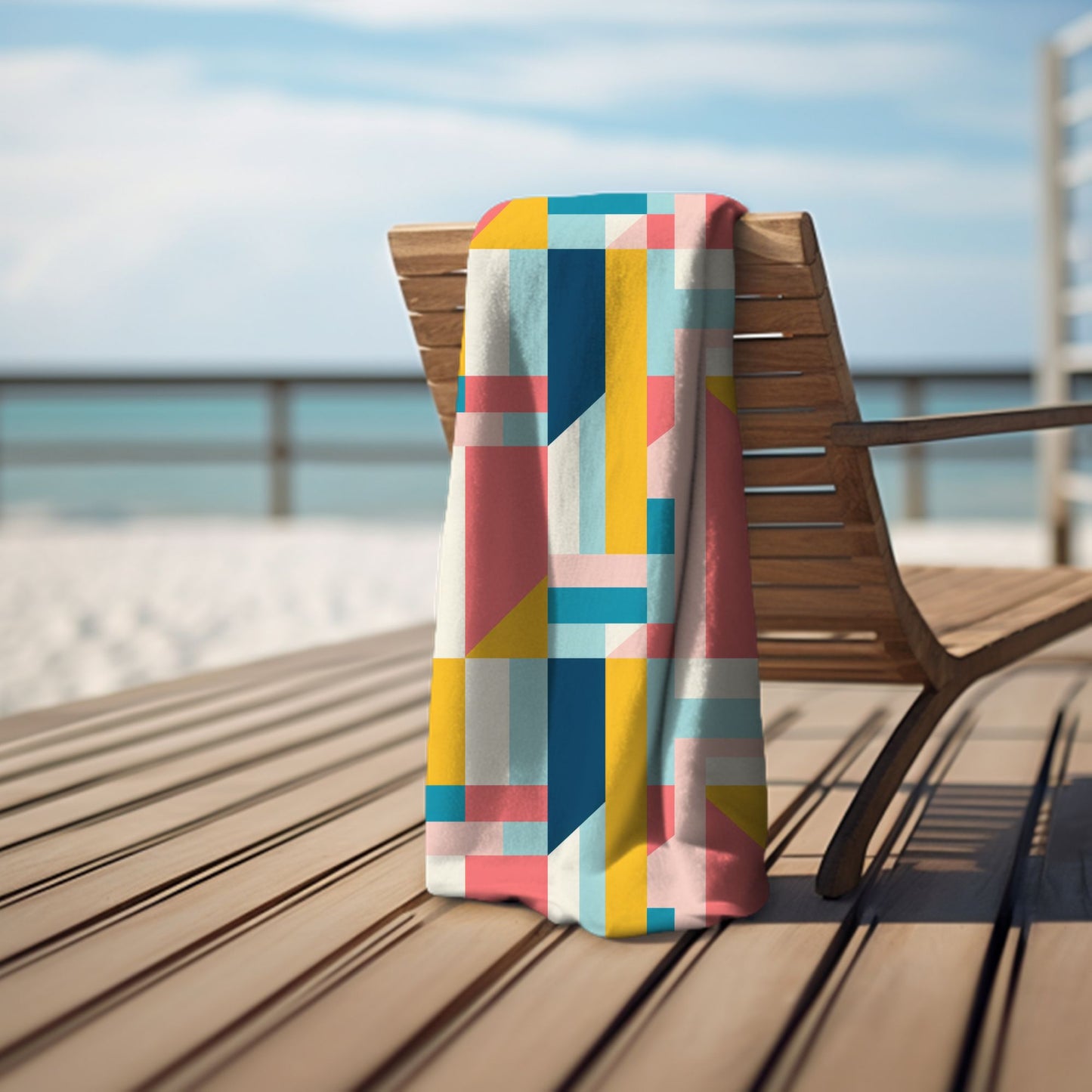 Blockscape Beach Towel