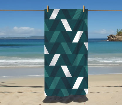 Emerald Drift Beach Towel