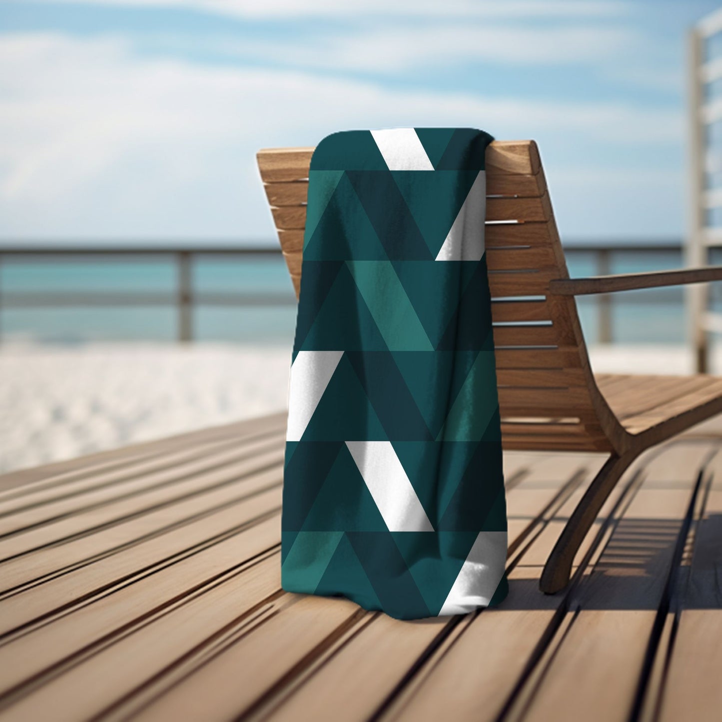 Emerald Drift Beach Towel