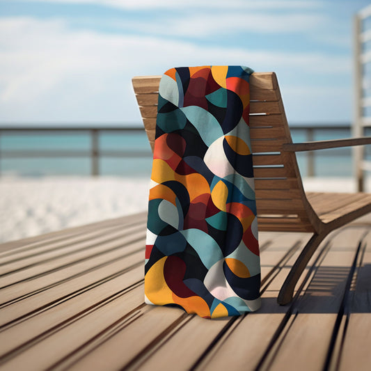 Coastal Swirl Beach Towel