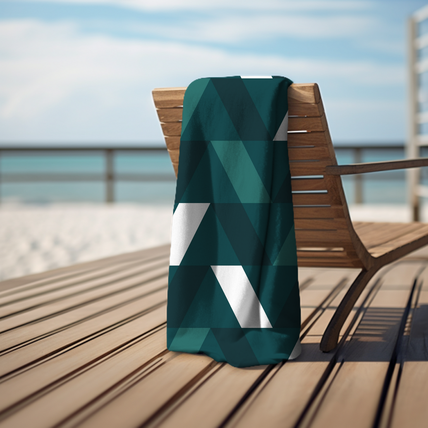 Emerald Drift Dubble sided Beach Towel