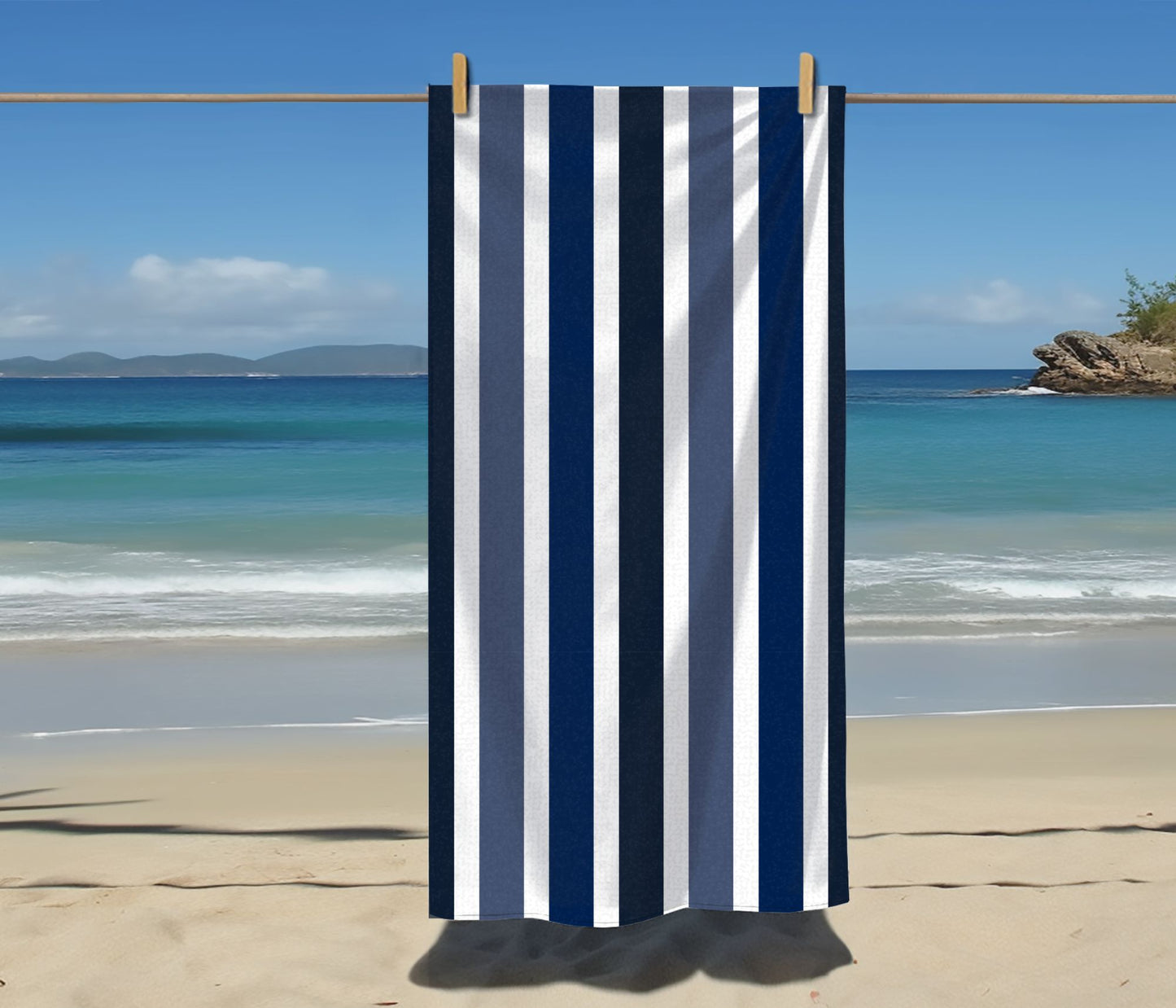 Ocean Lines Beach Towel