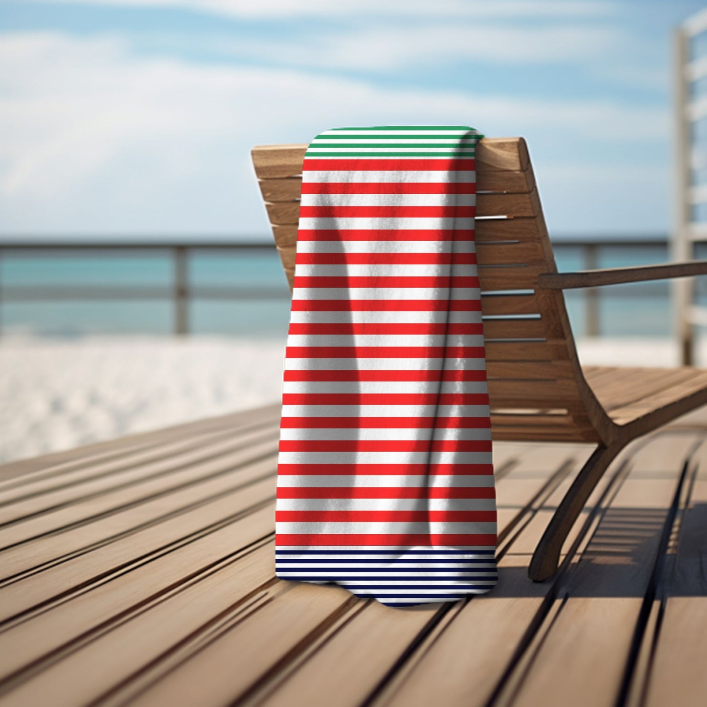 Shoreline Stripes Beach Towel