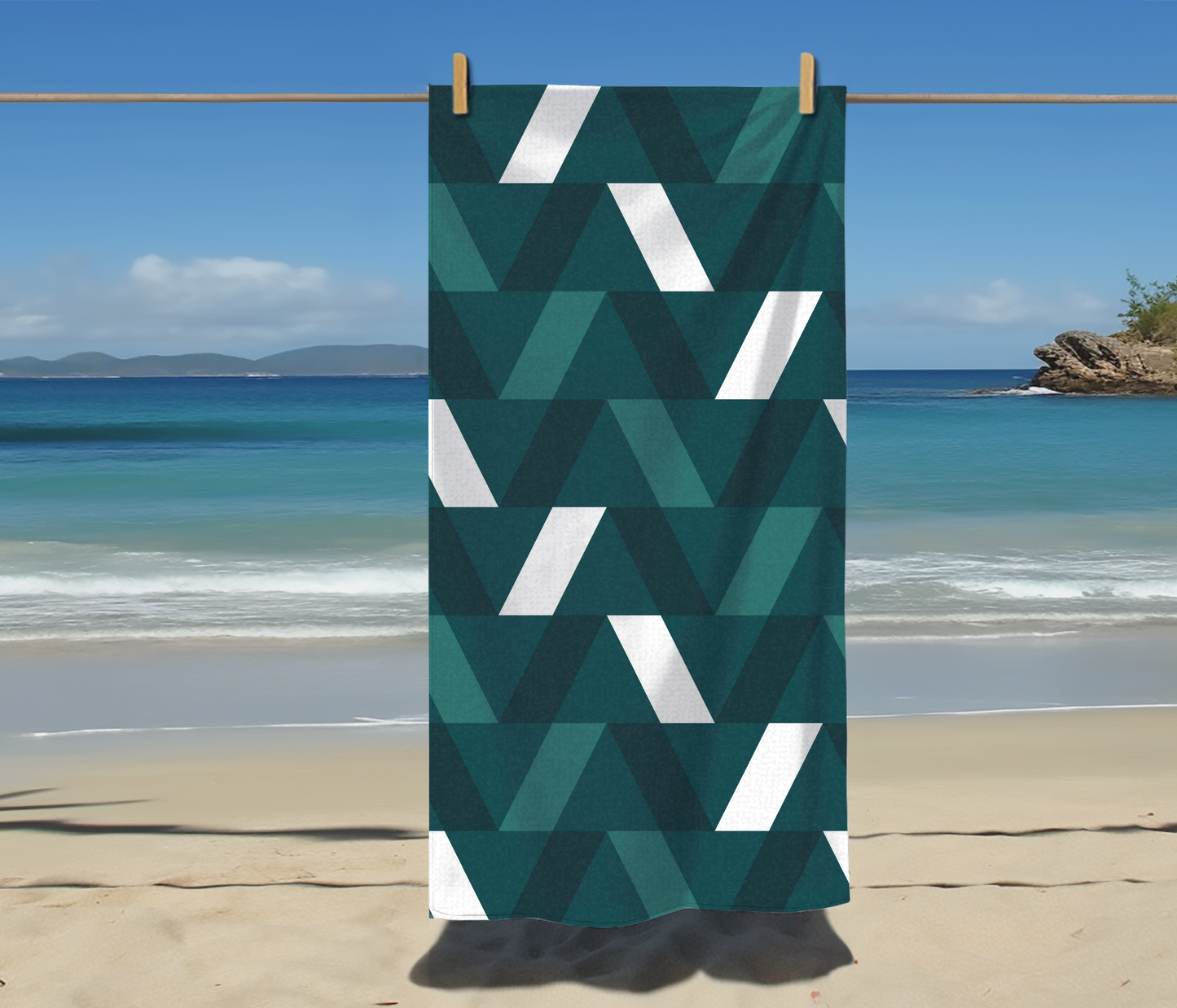 Emerald Drift Dubble sided Beach Towel
