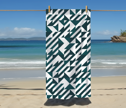 Emerald Drift Dubble sided Beach Towel