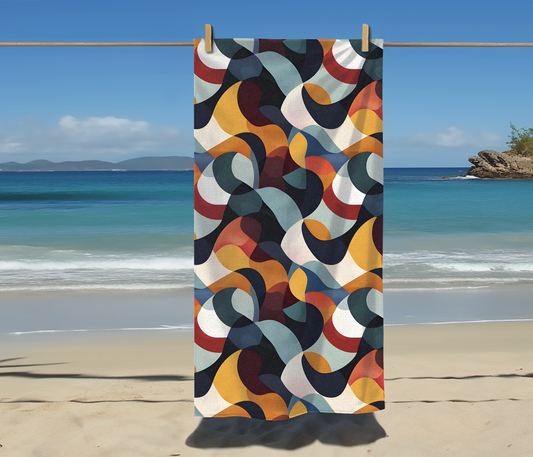 Coastal Swirl Dubble sided Beach Towel