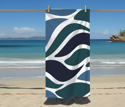 Coastal Swirl Dubble sided Beach Towel