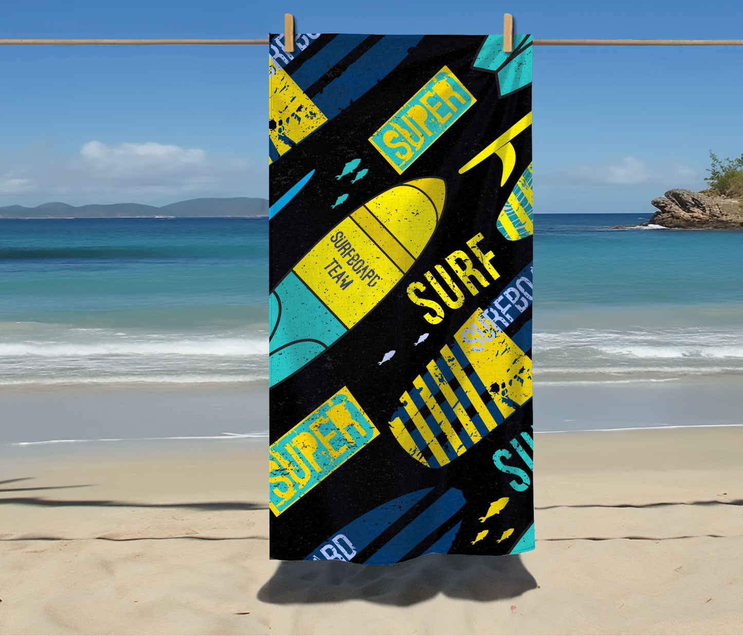 Surfboard Beach Towel