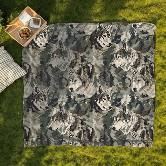 Wolf’s Wander Picnic Blanket